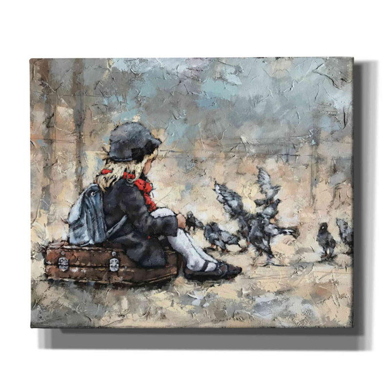 «Waiting for the Train» par Alexander Gunin, art mural sur toile, H 20 po x l 24 po x P 0,75 po