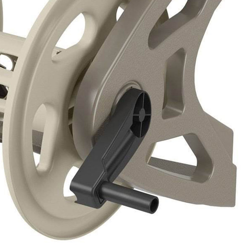Suncast Taupe Resin Wall Mounted Hose Reel with Tray