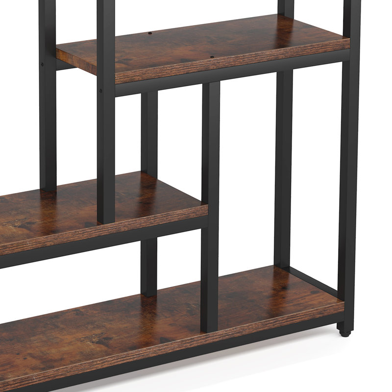 Étagère à livres en acier inoxydable H 78,74 "x l 39,37" Chappa, Brun / noir