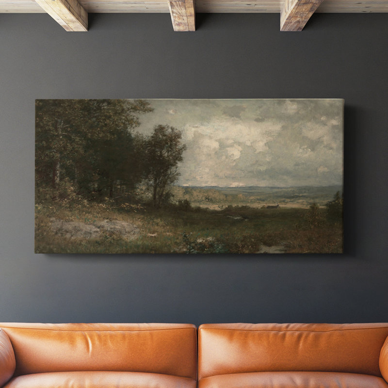 Paysage, série DLX-III, toile tendue avec châssis, prête à être accrochée, H 24 po x l 48 po