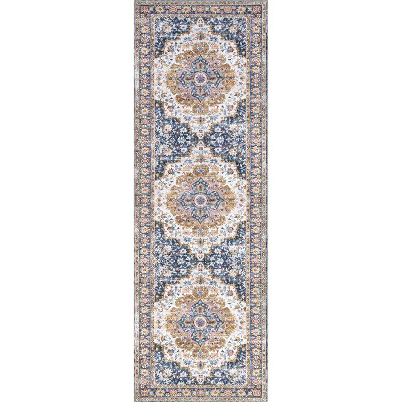 Emi Traditional SplashGuard Machine Washable Area Rug, Runner 2' 6" x 8'