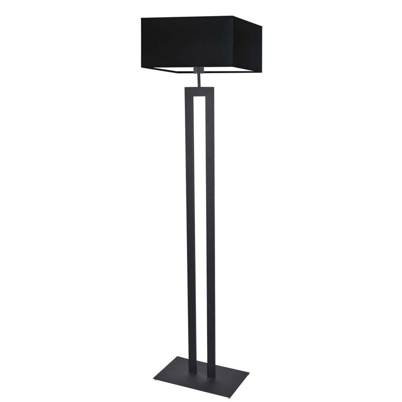 Arsh 161cm Traditional Floor Lamp, Black, Black