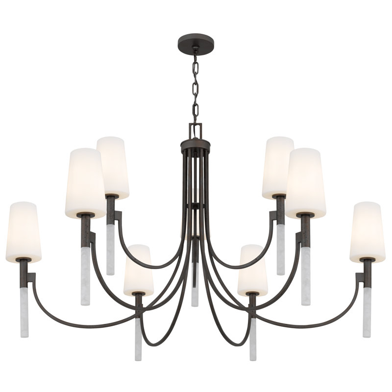 Lustre Eloura, 2 étages, 9 lumières