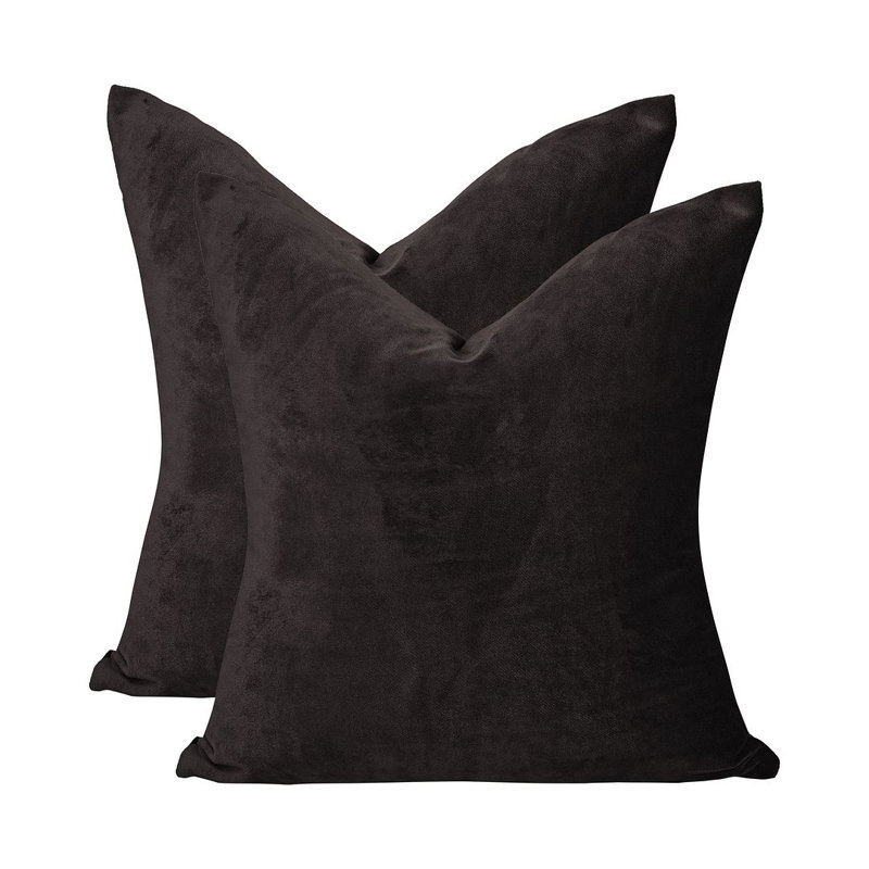 Matte Velvet Cushion Cover - 1 Pc, Onyx, 30cm x 30cm