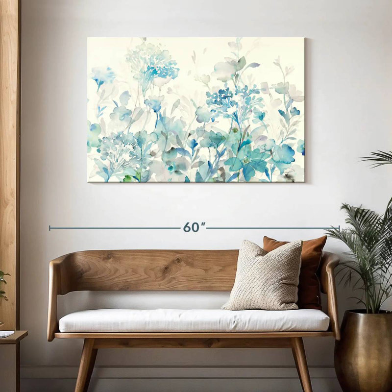 Avery Translucent Garden Blue, 30" H x 45" W