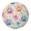Tapis tressé avec pattes éclaboussées et peinture-106464303