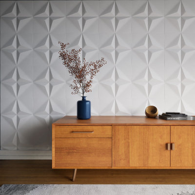 Endurathane Sandersom 3D Wall Panel, 9 7/8"W x 9 7/8"H, Factory Primed