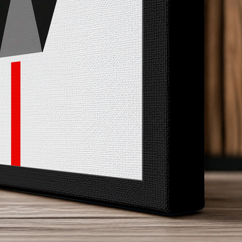 Fox Geometric - Print, 24x16 - 61.0 x 40.6 cm, Black Border