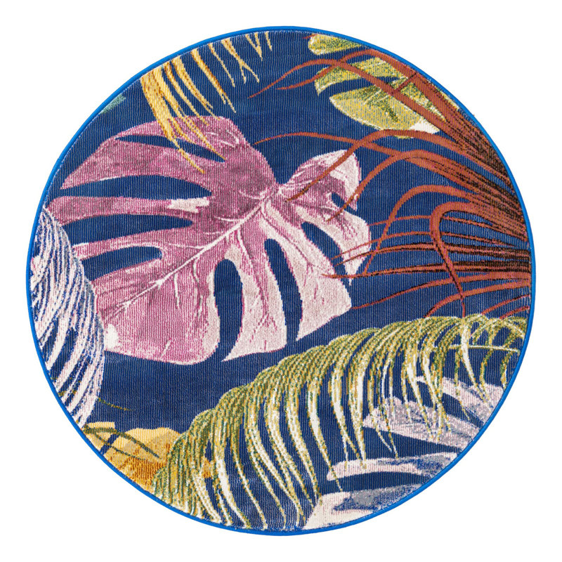 Lavern Floral Indoor Rug, Round 3'3"