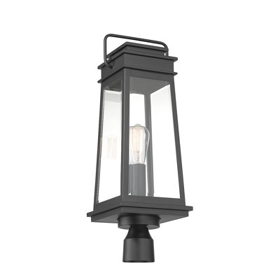 Lanterne murale d'extérieur 1 lumière Boone en noir mat