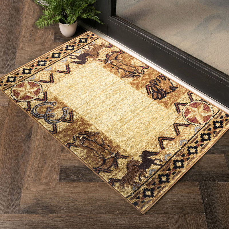 5 Ft. 3 In. X 7 Beige Mat - Polypropylene, Stain , For Home Entryways And Hallways Area Rug In Polypropylene Material, Entrance Ways