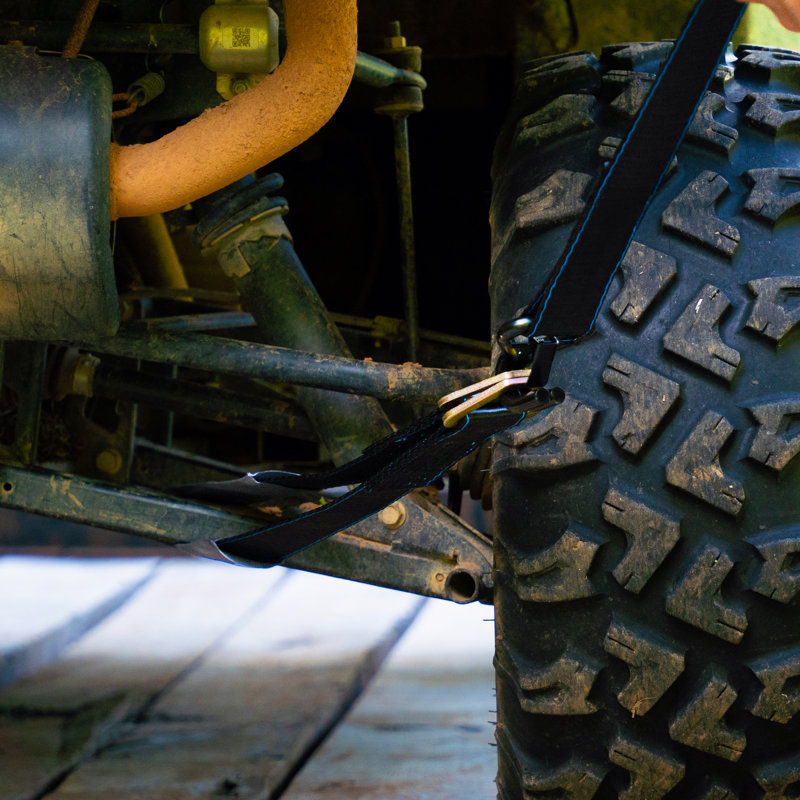 Tie Down 2 in. x 36 in. Black Heavy Duty Axle Strap, 4-Pack Kit - 11125 lbs. Breaking Load Limit