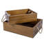 Solid Wood 2 Piece Decorative Bin Set 