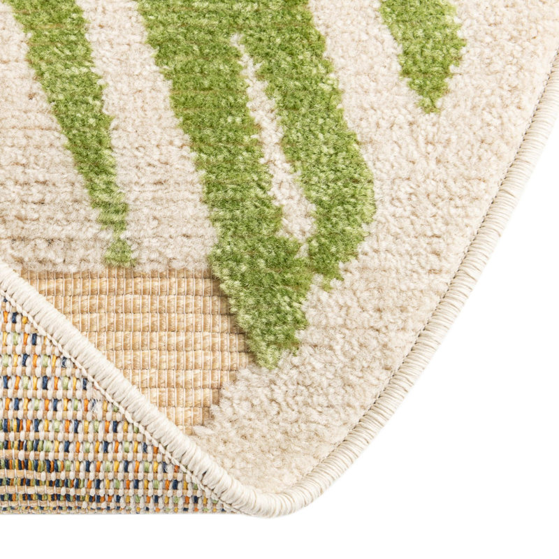 Barcadera Indoor/Outdoor Rug, Round 5'3"