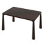 Ensemble de table de salle à manger pour 6 personnes Trexm, finition bois espresso avec fabrication en bois massif-129021022-129021020