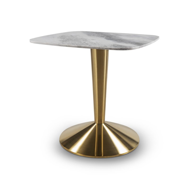 Delmon Dining Table, Brass