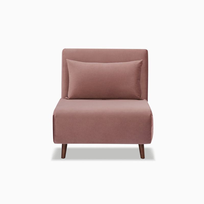 Arnuad Futon Chair, Blush Velvet