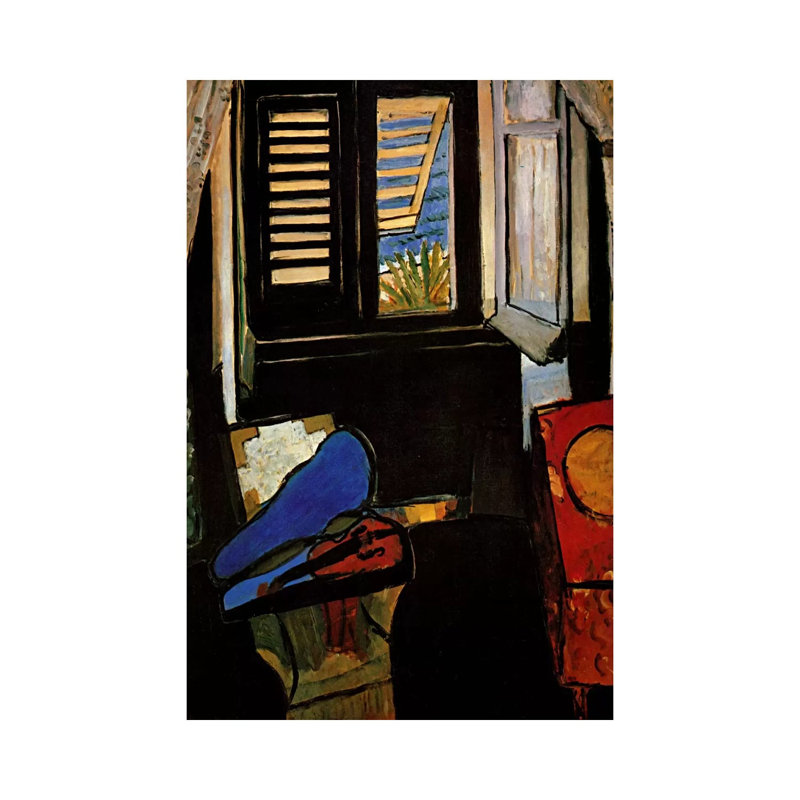 Interior With A Violin by Henri Matisse - Wrapped Canvas Painting, 20.32 cm H x 30.48 cm W