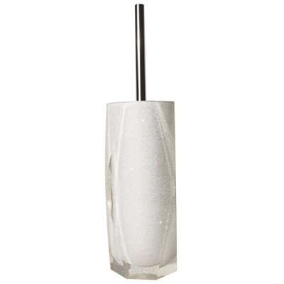 Sparkles Home Faceted Toilet Brush | Stainless Steel Handle | Freestanding | Durable Resin Design