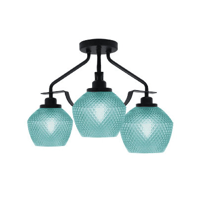 Verre turquoise semi-encastré 3 lumières Scituate