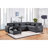 115"W Gray Chenille Sectional Sofa With Adjustable Backrest