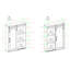 Armoire de salle de bain murale l 21 po x H 28 po x P 6 po Jalia-1299553318