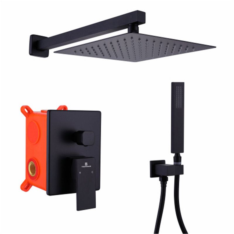 Shower Only Faucet, Black