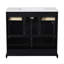 Ensemble de meuble-lavabo 36 po avec lavabo en céramique, armoire de rangement en bois massif, ensemble de meuble-lavabo autoportant avec 2 tiroirs et portes à fermeture douce-1634781294