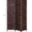 Paravent brun de 6 pi de hauteur Cloison élégante avec design artistique. Idéal pour les dortoirs et les petits appartements. Paravent portable pliable 3 panneaux - brun. Espaces. Espace