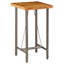 Filbert Teak Solid Wood Top Metal Base Dining Table