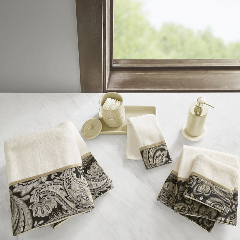 6 Piece Towel Set, Black