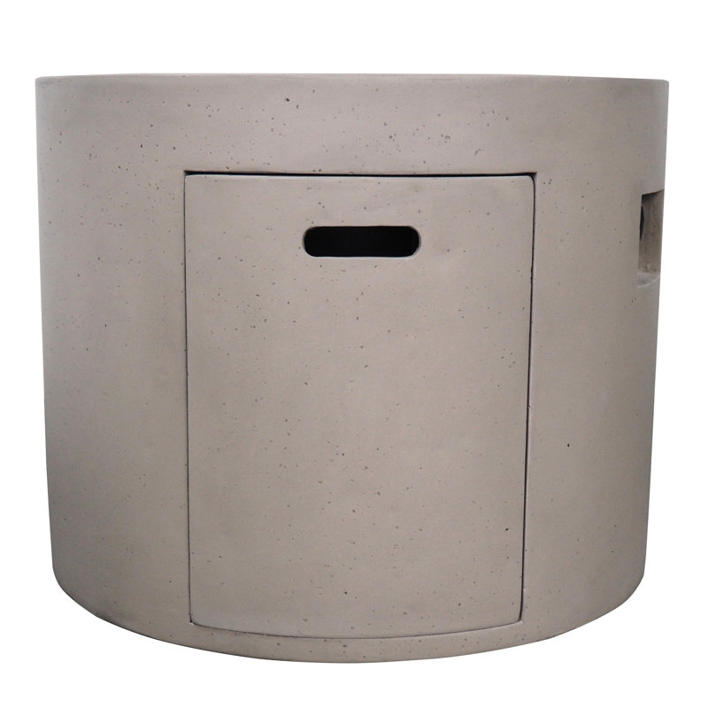 Foyer 40 000 - rond 31 po, béton léger, gris, parfait pour les réunions de famille, sans assemblage 30,85 po x, centre de table moderne,