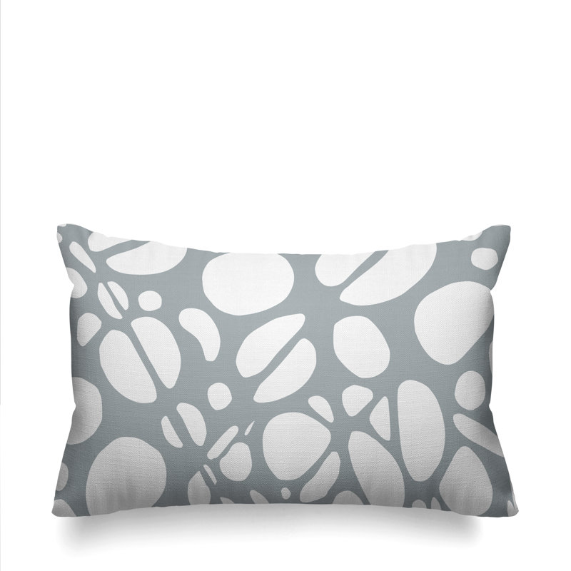 Housse de coussin rectangulaire pour l'extérieur Tribal, gris