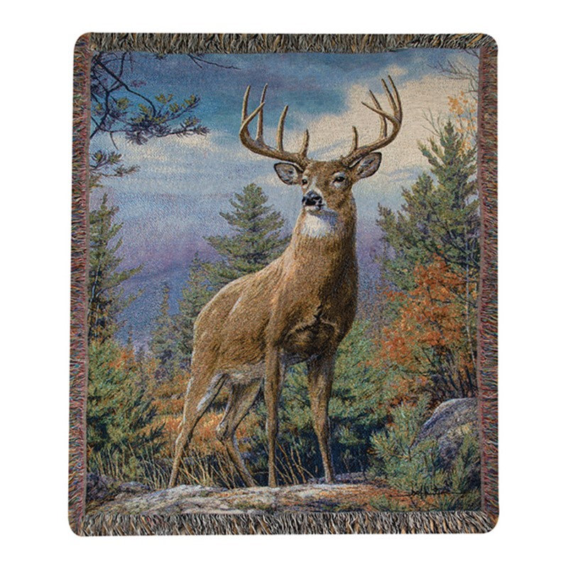 Jeté manuel rectangulaire en coton multicolore 50 po x 60 po
