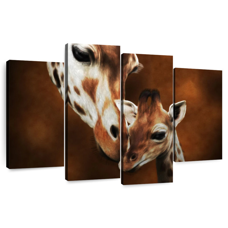 Brampt Mother And Baby Giraffe