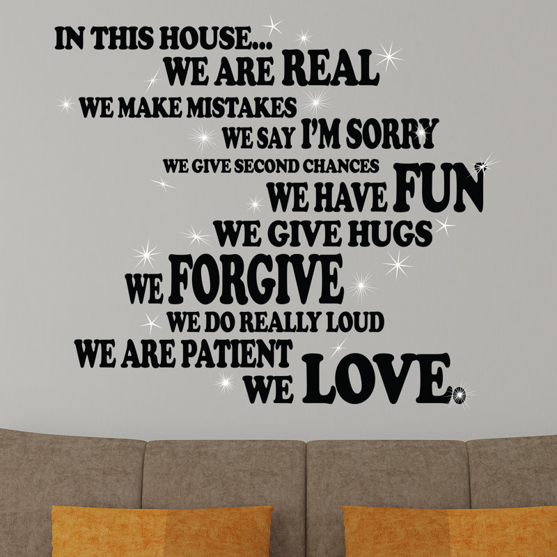Text & Numbers Non-Wall Damaging Wall Decal