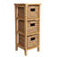 Armoire de rangement à 3 niveaux en bois de pin fabriqué à la main à 3 niveaux avec 3 jacinthes d'eau Cohen Cohen-130298187-130298190
