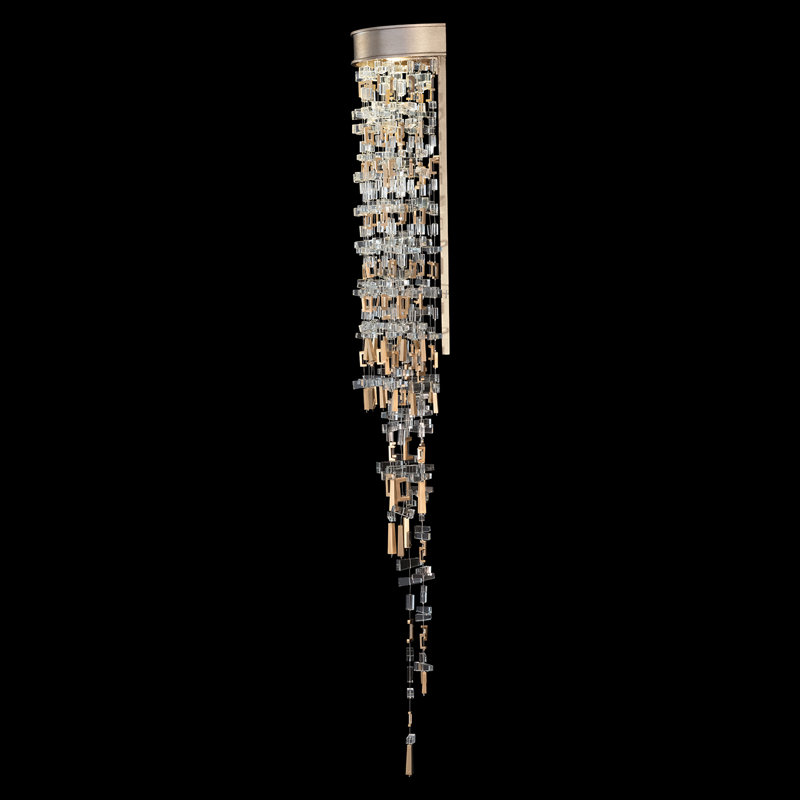 Applique murale H 48 po Capri, Feuille d'or douce standard