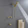 3 Handle Tub Shower Faucet Set Shower System with Tub Spout Kit