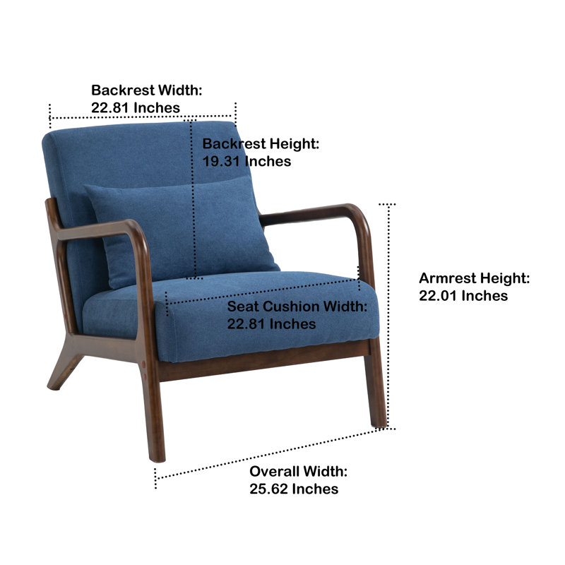 Chaise rembourrée en velours, Marron foncé, Bleu