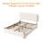 Boucle Upholstered Platform Bed Frame with Adjustable Headboard & Soft Rounded Corners-1178638436-1178638440