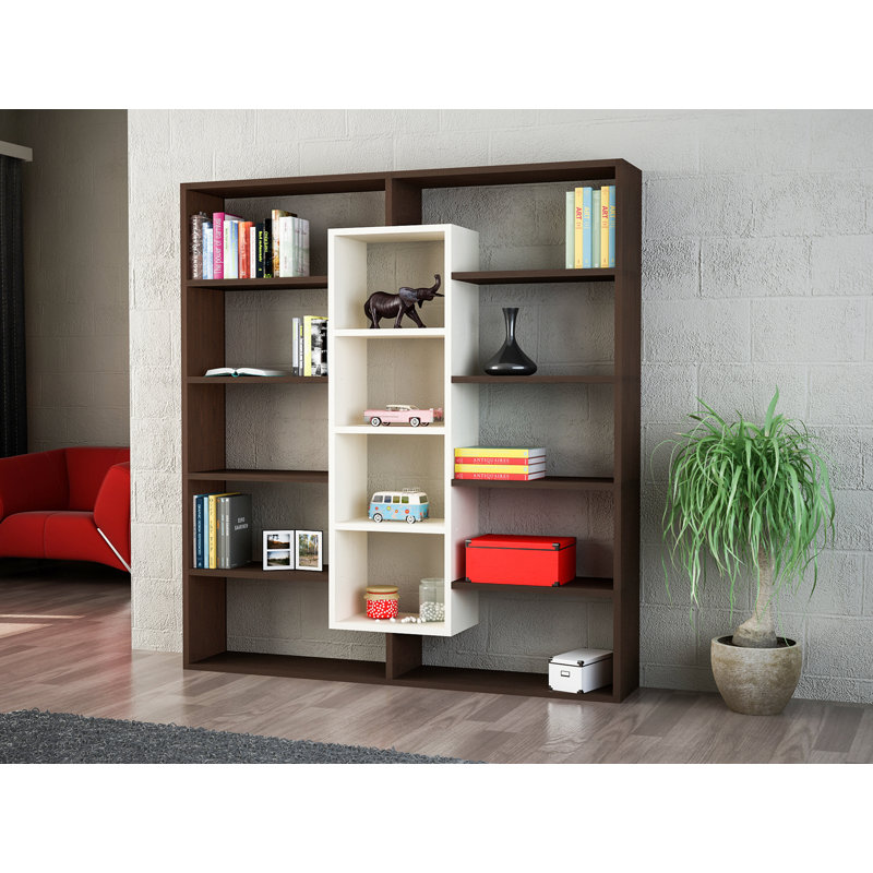 135.7cm H x 125cm W Library Bookcase, Wenge Birch