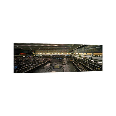 Empty Pits on the Trading Floor After Hours, Chicago Mercantile Exchange 1 Piece Wrapped Canvas Panoramic Wall Art
