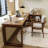 Light walnut L-Shaped Solid Wood desk-108954473