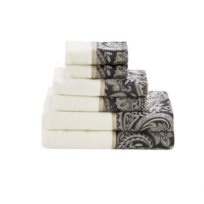 Ensemble de serviettes en jacquard 6 pièces Aubrey
