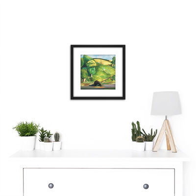 Grigoriev Sailing Boat Cubist Landscape by Boris Grigoriev - Single Picture Frame Painting