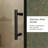 48.In W X 72.In H Single Sliding Shower Door, 1/5 Inch Thick Clear Tempered Glass Shower Door With Stainless Steel Handle, Black