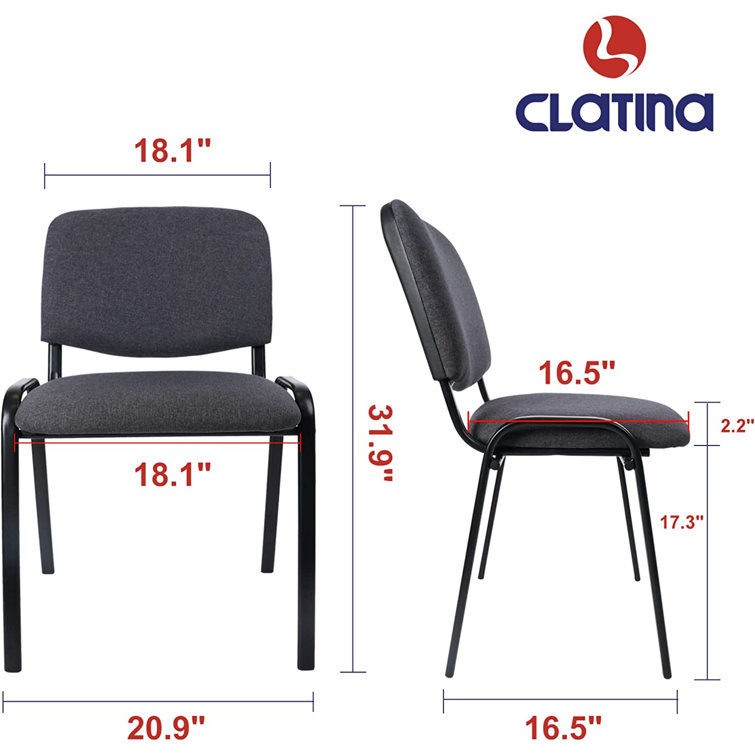 CLATINA Office Reception Guest Chair Mesh Back Stacking with