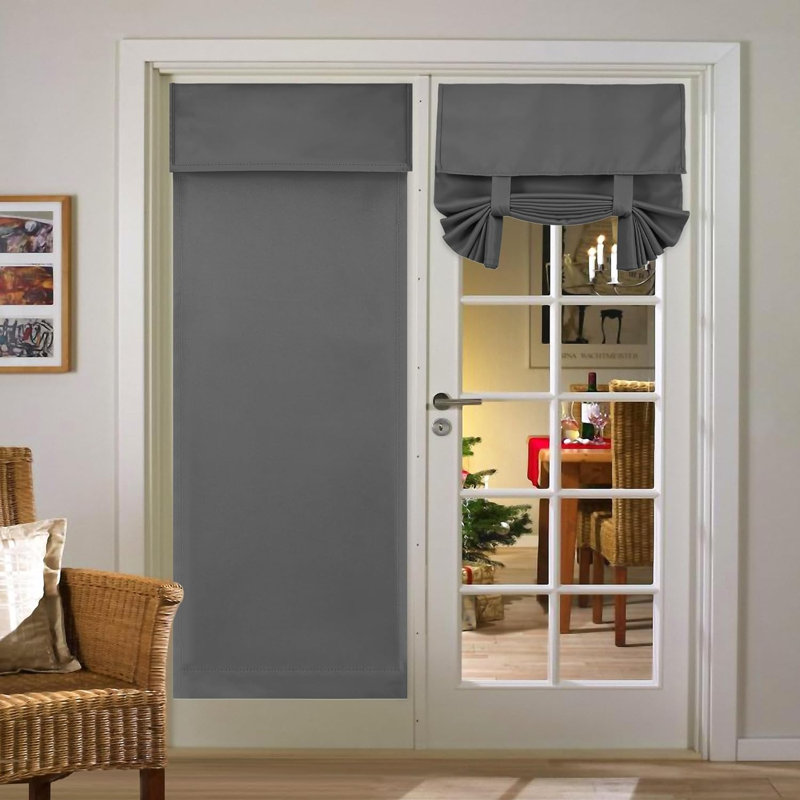 Oyannax Blackout Curtain Panel Pair, 26" W x 66" L,  Gray