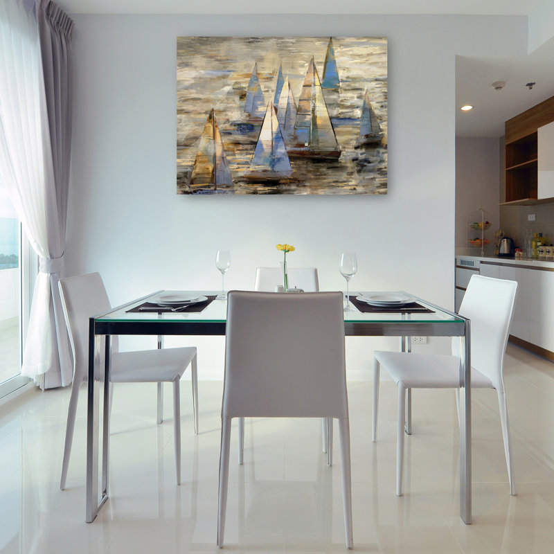 «Sailing at Dusk I» par Studio Arts, reproduction d'art sur toile, H 27 po x l 36 po